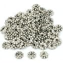 15 Grams Daisy Bali Spacer Beads Antq Silver Plated 6mm