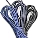 DailyShoes 3 PAIRS PACK Waxed Round Thin Shoelaces for Hiking Dress Oxford Flat Shoes