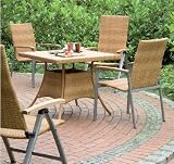 SANTOS, Tisch 150x90 cm, Eschenholz-Platte, Geflecht, bicolor