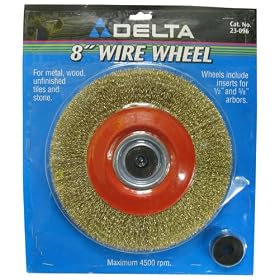 Delta 23-096 8-Inch Bench Grinder Wire Wheel, Fine