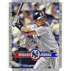 Derek Jeter #2 New York Yankees MLB Woven Tapestry Throw Blanket (48"x60")