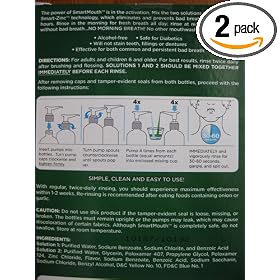 SmartMouth Alcohol-Free Mouthwash, Fresh Mint, 16-Ounce Box (Pack of 2)