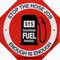 Stop The Hose Job - Enough Is Enough (With Gas Pump - Sticker / Decal (against high gas prices)