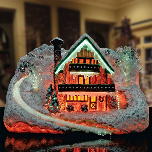 Christmas Snow Village Fiber Optic House Chalet Inn Cabin Collectible SHIPS FREIGHT FREE!