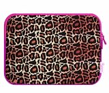 Merkury Innovations MB-LG3PL Zipper Sleeve - Leopard and Hot Pink Fits: Netbook 10.2"