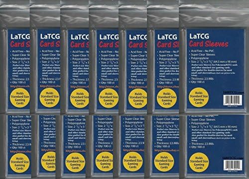 1400 LaTCG Pokemon/Magic The Gathering Perfect Size Clear Sleeves (2.5 Mils)