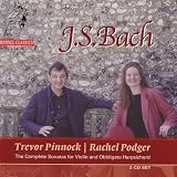 Bach: Complete Sonatas for Violin and Obbligato Harpsichord /Podger � Pinnock