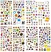 3D-SET009 - 8 Sheets of 3d Stickers For Kids (Food Stickers, Fruit Stickers, Vegetable Stickers) - Puffy Stickers - Dimensional Stickers - Cool Stickers - Size 3.75 X 7.5 Inch./sheet