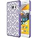 Galaxy Note 7 Case - Anwish Damask Design Pattern Rubber Coating Ultra Slim Fit Hard Hybrid Case Cover for Samsung Galaxy Note 7