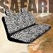 Premium Grade Zebra Car Bench Seat Cover with Head Rest Covers