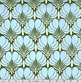 Amy Butler Nigella Twill Imperial Fans Spinach