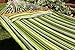Quilted Fabric Double Hammock with Pillow - Blue Striped