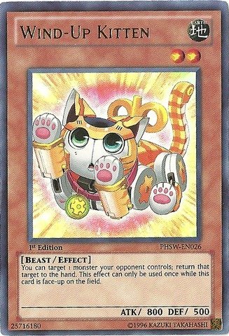 Yu-Gi-Oh! - Wind-Up Kitten (PHSW-EN026) - Photon Shockwave - 1st Edition - Ultra Rare