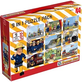 Fireman Sam - 9 in 1 Bumper Pack of Jigsaw Puzzles