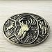 Hunter Deer Hunting Western Woods Buck Southern Antler Head Belt Buckle