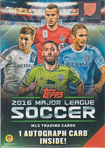 2016-Topps-MLS-Soccer-Unopened-Factory-Sealed-Blaster-Box-of-Packs-with-One-GUARANTEED-Autographed-Card-in-Every-Box