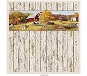 Down On The Farm Collection Fabric Shower Curtain