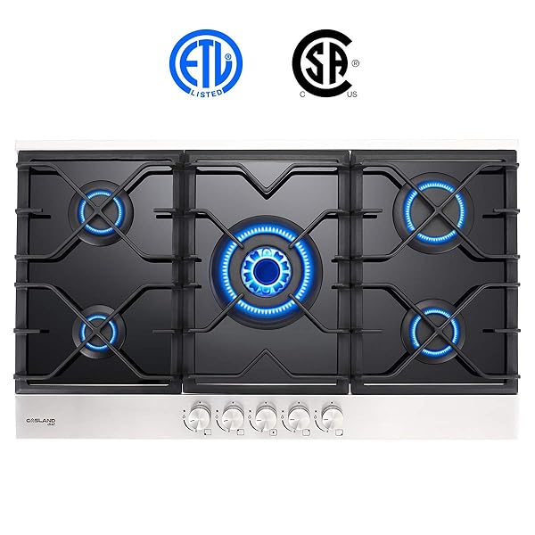 34 Gas Cooktop Gasland Chef Gh90bf 5 Burners Built In Gas Hob