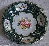 Daher decorated Ware -- 10-inch Tin Bowl -- Green Floral Motif