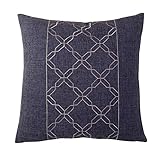 UPC 630125002643 product image for Steel Gray Cross Chain Classic Decorative Cushion Throw Pillow 20x20 Inch with Z | upcitemdb.com