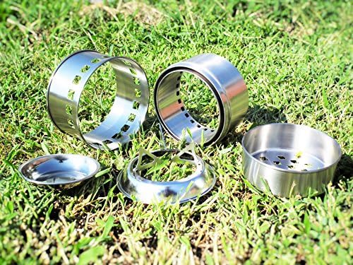 SoloMan Portable Stainless Steel Lightweight Wood Stove Solidified Alcohol Stove Outdoor Cooking Picnic Camping survival kits