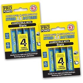 8 AA NiMH Rechargeable Batteries - Ready to use right out of the package - Holds charge 4... by Red Hot Buys