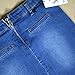Babyhclub Women's Midi Length Denim Skirt Slim Side Slit Pencial Skirts