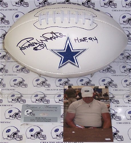 Randy White Autographed/Hand Signed Dallas Cowboys Logo Football