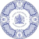 Spode Blue Room Diamond Jubilee Queen Elizabeth II Plate 10.5"