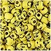 BeadTin Bright Yellow Antique 11mm Skull Pony Beads (150pcs)