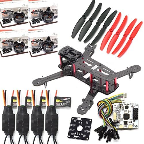 Quadcopter QAV250 Race Copter Frame Kit ARF+ CC3D Flight Controller + MT2204 2300KV Motor + Simonk 12A ESC + 5030 propeller