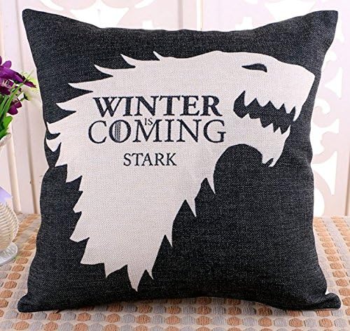 Game of Thrones Cotton &amp; Linen Pillowcase Decorative Throw Pillow Cover (stark)