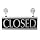 U.S. Stamp & Sign HeadLine Century Series 5x13 Inch Double Sided Open/Closed Sign, Black and Silver, 4246