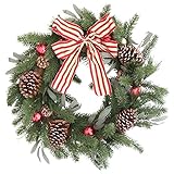 彩か SAIKA 【クリスマス】 リース 緑 茶 赤 グリーン ブラウン レッド デコレーション 飾り Red Ball Garland 220 CXQ-131