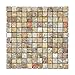 Scabos 1 X 1 Tumbled Travertine Mosaic Tile - 6 X 6 Sample