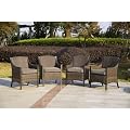 Outdoor Patio Home Casetta Wicker Set of 4 Dining Chairs