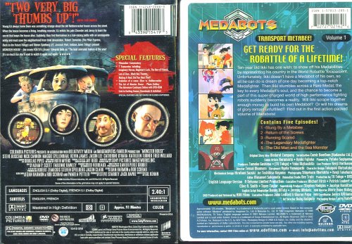 Monster House & Medabots Vol. 1 - 2 Seperate Animation For Kids DVDs under 7-9 Years in The Dvd and video tapes Store