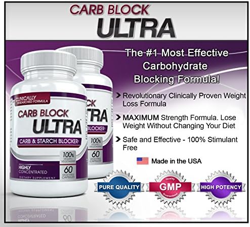 Grenade Thermo Detonator (100 Caps) &amp; Carb Block Ultra (2 Bottles) - Professional Strength Fat Burning / Weight Loss Package