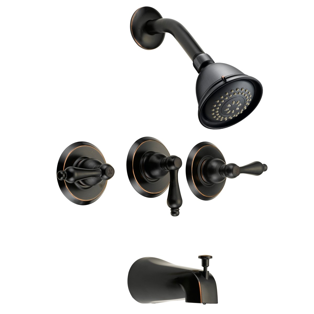 bed Bronze TUB Shower Combo Faucet Thre |