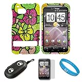 Tropical Rainbow Flower Rhinestone Diamante 2 Piece Protective Crystal Hard ....