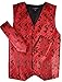 Red and Black Tuxedo Vest Set by Paul Malone
