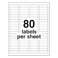 Avery Easy Peel 1/2 x 1 3/4 Inch Clear Return Address Labels 2000 Pack (5667)