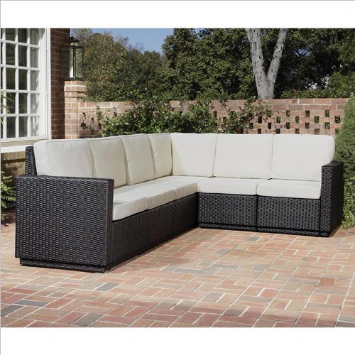 Home Styles Riviera Six Seat L Shape Sectional in Stone
