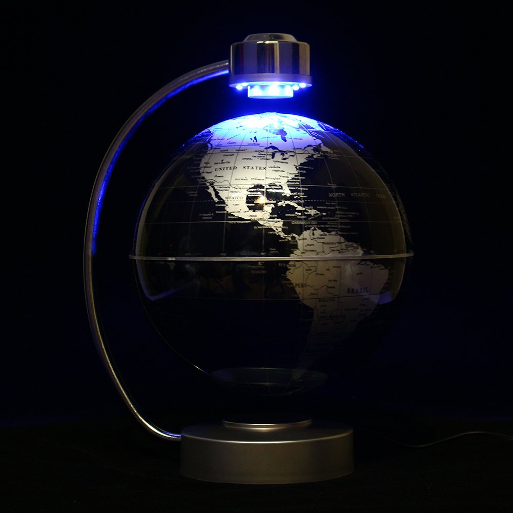 Levitation Floating World Map Globe, 8" Rotating Earth