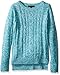 Derek Heart Big Girls' Cable Hi Lo Sweater with Infinity Scarf
