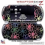 Kearas Flowers on Black WraptorSkinz Skin and Screen Protector Kit fits Son ....
