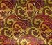 Caspari 5-1/2 x 5-1/2 x 2-1/2 Paisley Christmas Anitque Gold Holiday Gift Bag