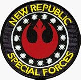 Star Wars - New Republic Special Forces Round Logo - Embroidered Iron On or Sew On Patch