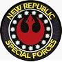 Star Wars - New Republic Special Forces Round Logo - Embroidered Iron On or Sew On Patch