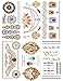 New Fashion, Dalin 6 Sheets Gold Silver Body Jewelry Temporary Metallic Tattoos